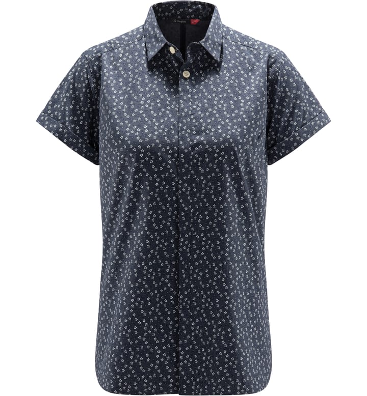 Idun SS Shirt Women Dense Blue Flower Idun SS Shirt Women Dense Blue Flower
