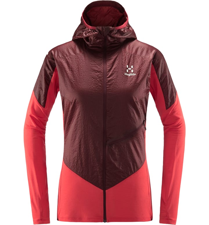 L.I.M Hybrid Hood Women Hibiscus Red/Maroon Red L.I.M Hybrid Hood Women Hibiscus Red/Maroon Red
