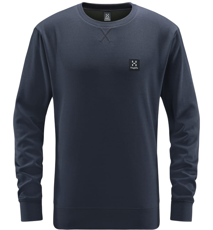 H Crew Neck Men Dense Blue/Melange H Crew Neck Men Dense Blue/Melange