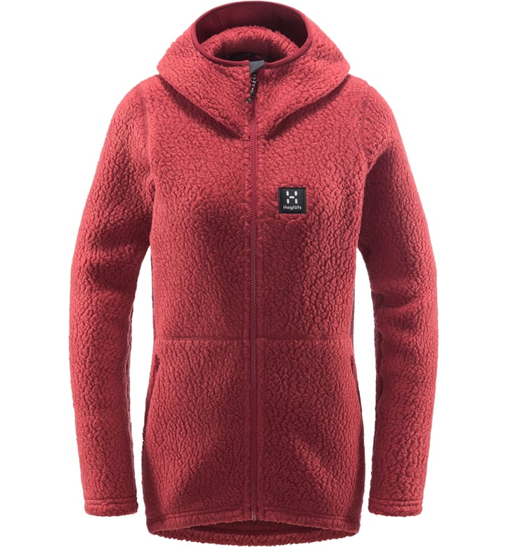 Pile Hood Women Brick Red Pile Hood Women Brick Red
