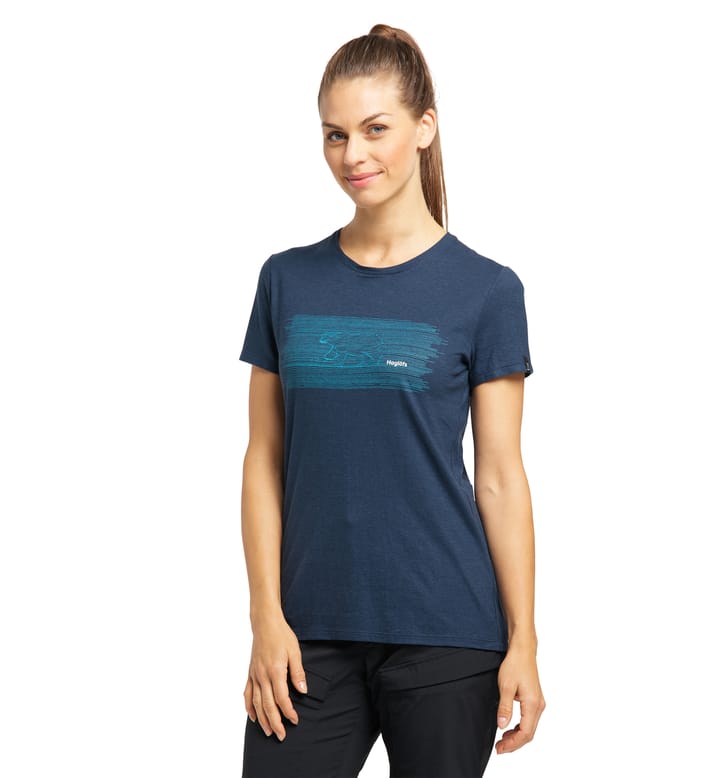 Träd Tee Print Women, Träd Tee Print Women Tarn Blue Träd Tee Print Women, Träd Tee Print Women Tarn Blue