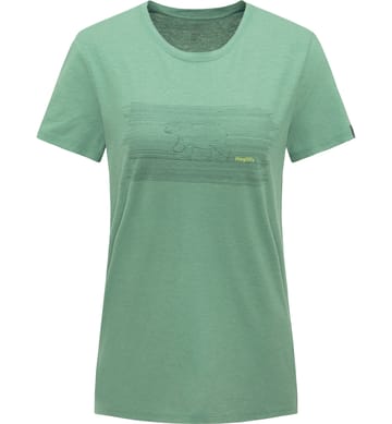 Träd Tee Print Women, Träd Tee Print Women Trail Green