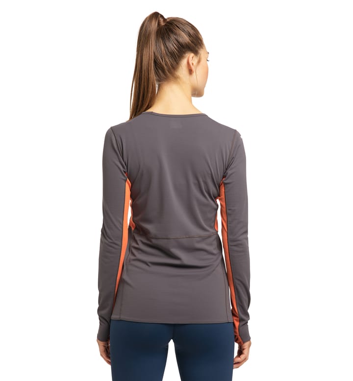 L.I.M Crown LS Tee Women, L.I.M Crown LS Tee Women Magnetite/Flame Orange L.I.M Crown LS Tee Women, L.I.M Crown LS Tee Women Magnetite/Flame Orange