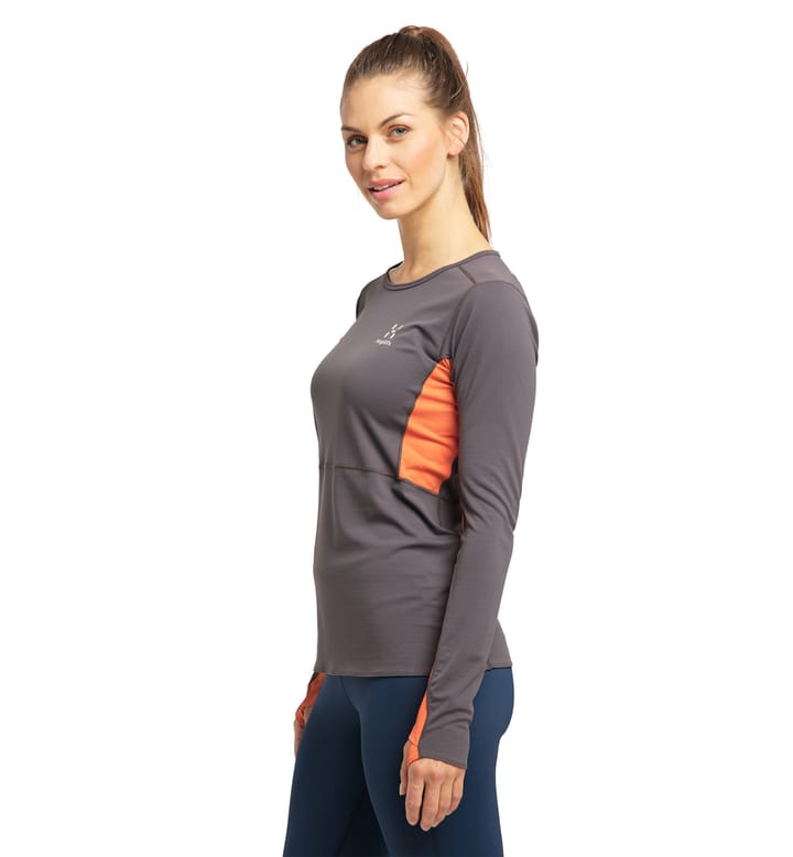 L.I.M Crown LS Tee Women, L.I.M Crown LS Tee Women Magnetite/Flame Orange L.I.M Crown LS Tee Women, L.I.M Crown LS Tee Women Magnetite/Flame Orange