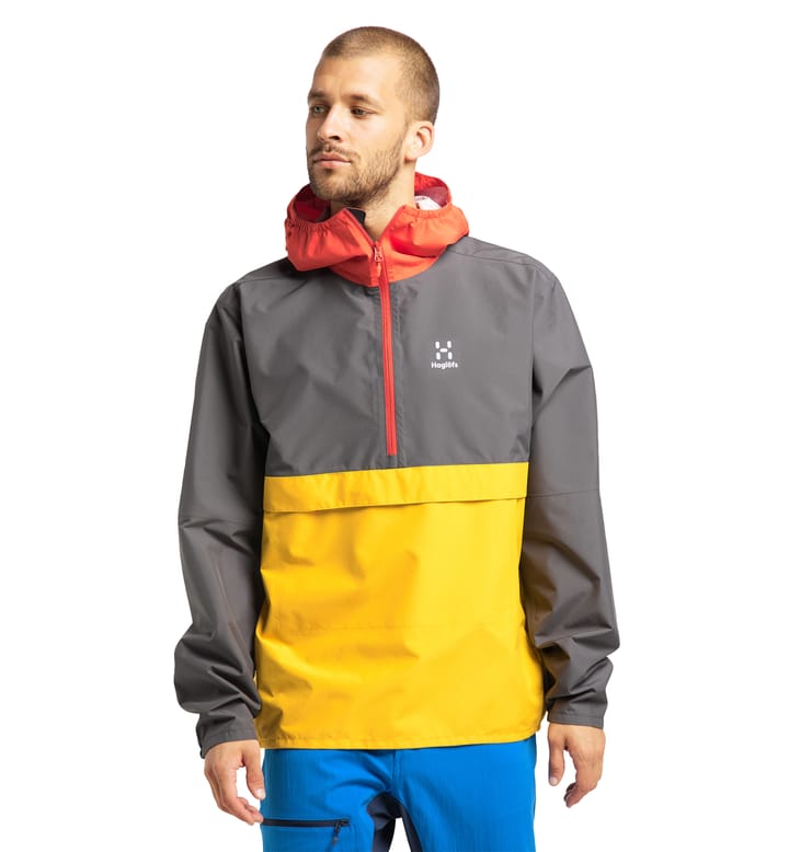 Spira Anorak Men, Spira Anorak Men Magnetite/Pumpkin Yellow Spira Anorak Men, Spira Anorak Men Magnetite/Pumpkin Yellow