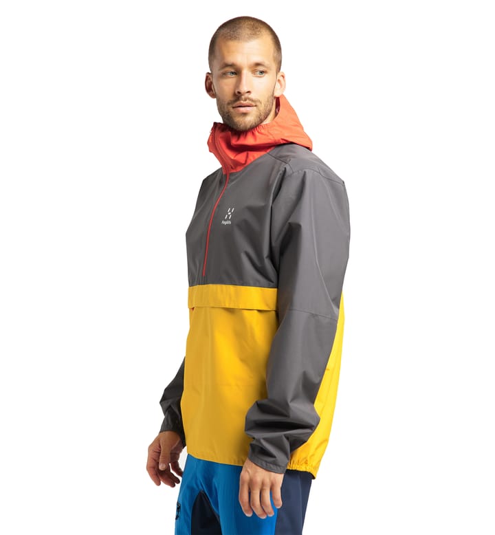 Spira Anorak Men, Spira Anorak Men Magnetite/Pumpkin Yellow Spira Anorak Men, Spira Anorak Men Magnetite/Pumpkin Yellow
