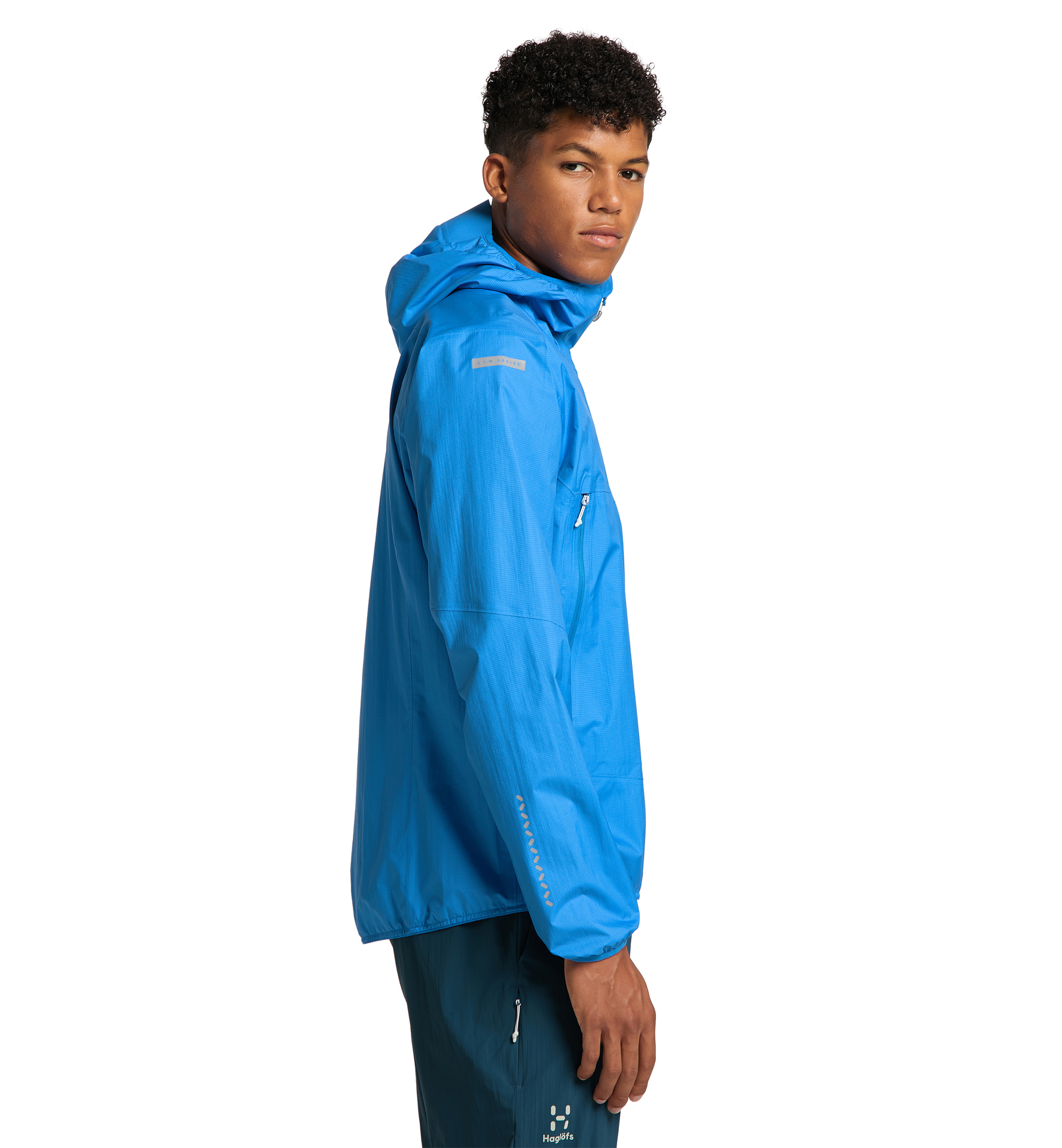 Details about   Haglofs Mens L.I.M Proof Multi Jacket Top Blue Sports Full Zip Hooded Waterproof 